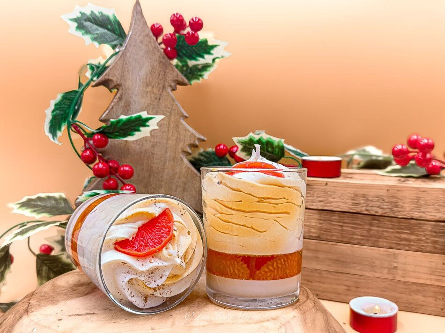 Bougie gourmande artisanale parfum orange  100% végétale