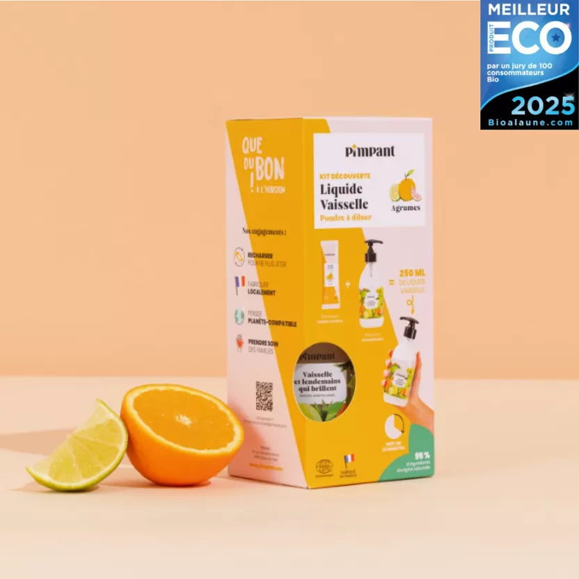 Kit Découverte Liquide Vaisselle Agrumes (1 bouteille + 1 stick)