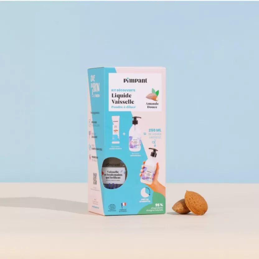 Kit Découverte Liquide Vaisselle Amande (1 bouteille + 1 stick)