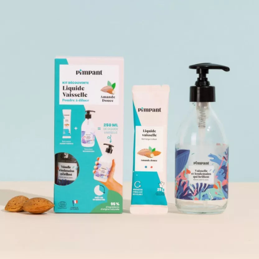 Kit Découverte Liquide Vaisselle Amande (1 bouteille + 1 stick)