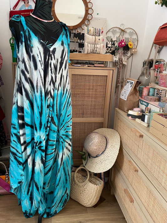 Combinaison de plage Tie and Dye à bretelles TU