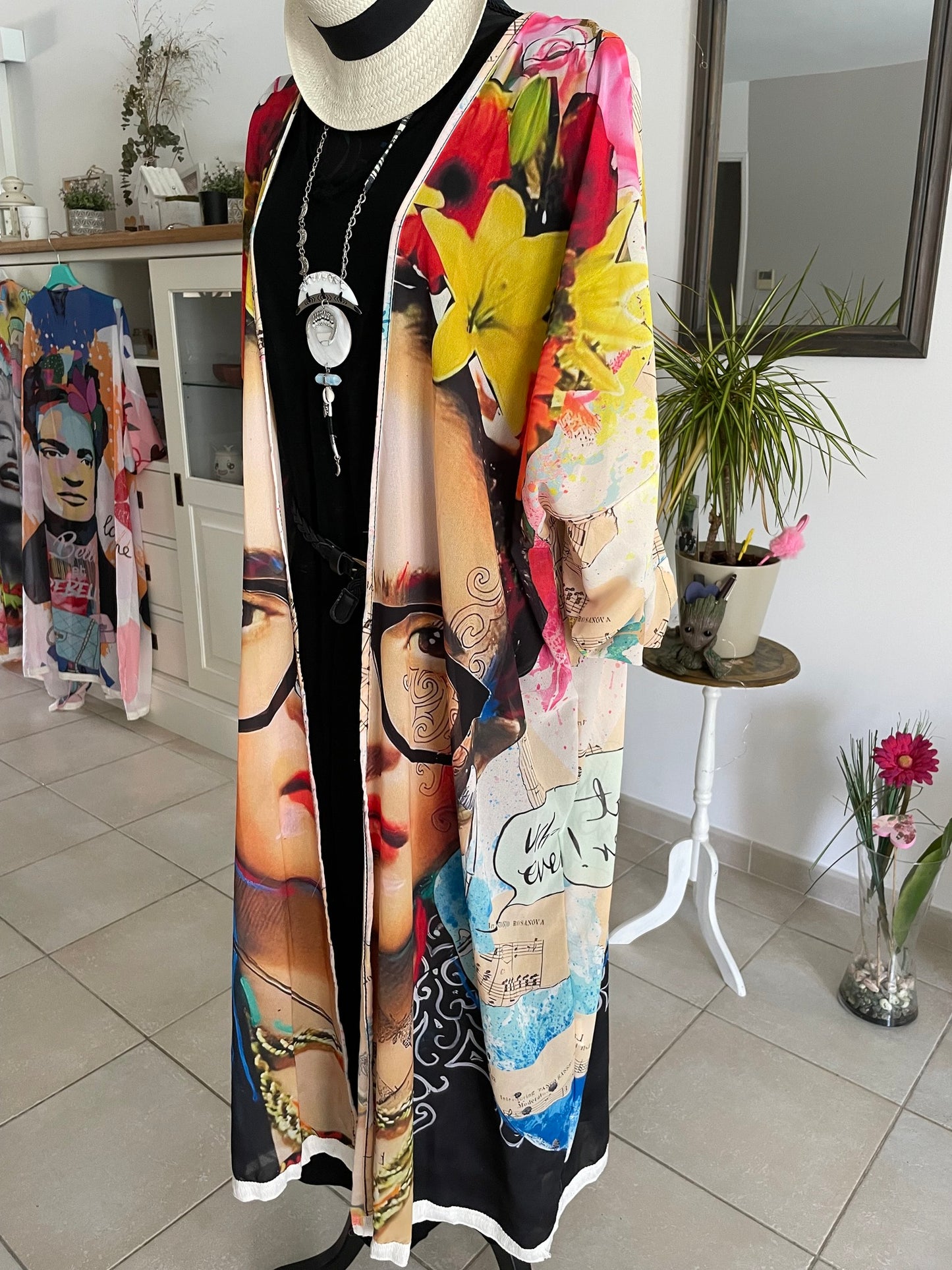 Kimono / Caftan "Frida Bohème" - L'Art à Porter, Unique et Inspirant !