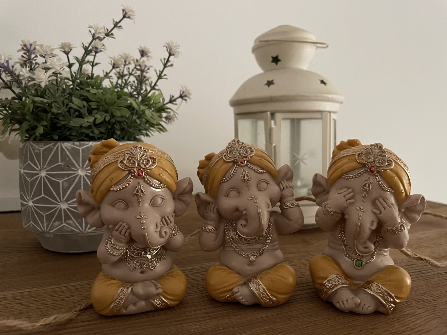 Lot de 3 Ganesh Jaune