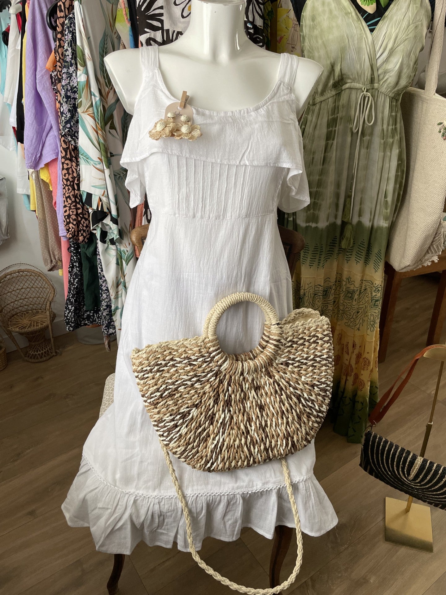 Robe blanche boho et délicate Coline