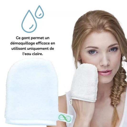 Gant microfibre démaquillant sans produits
