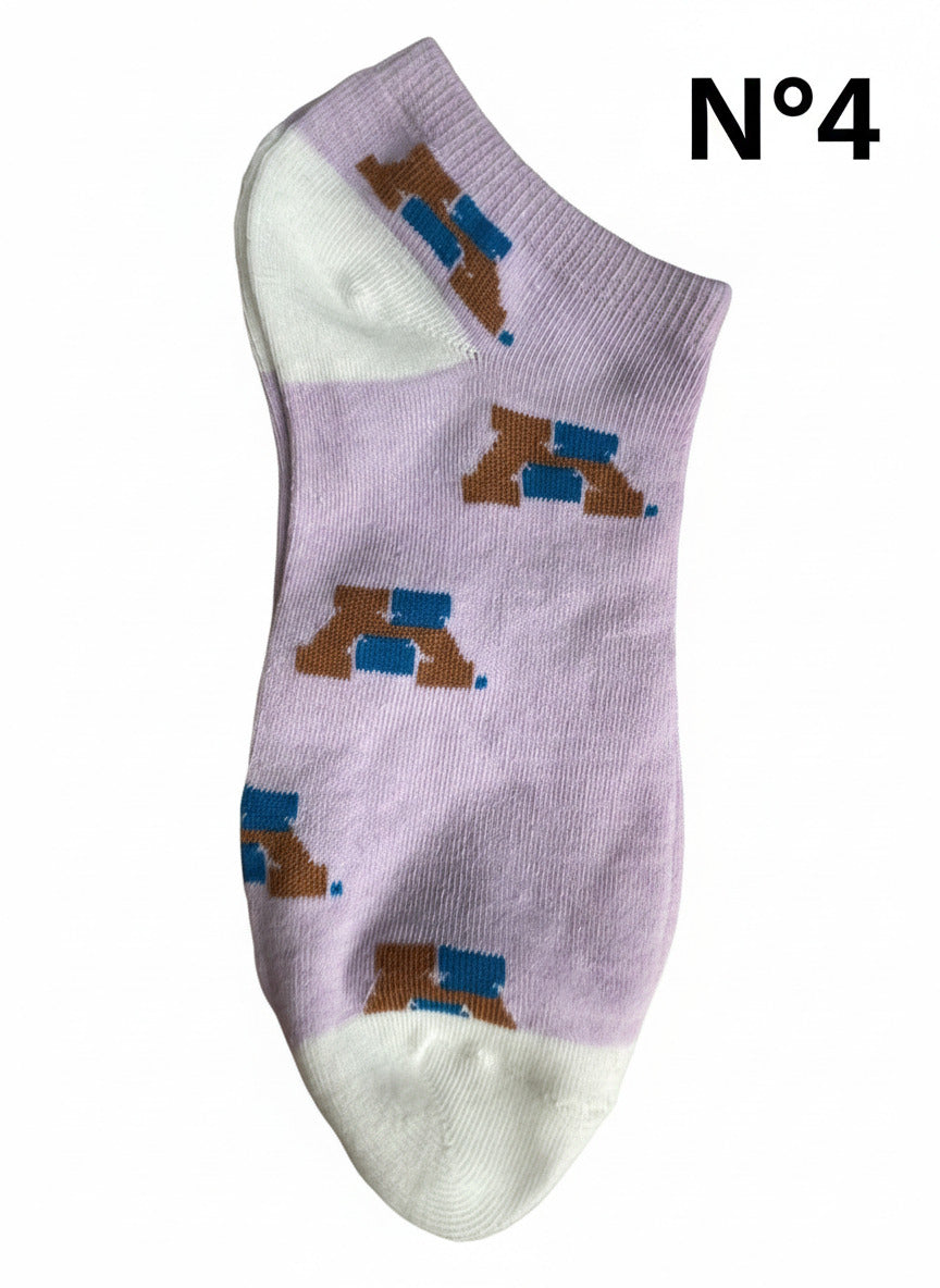 Chaussettes courtes colorées différents modèles