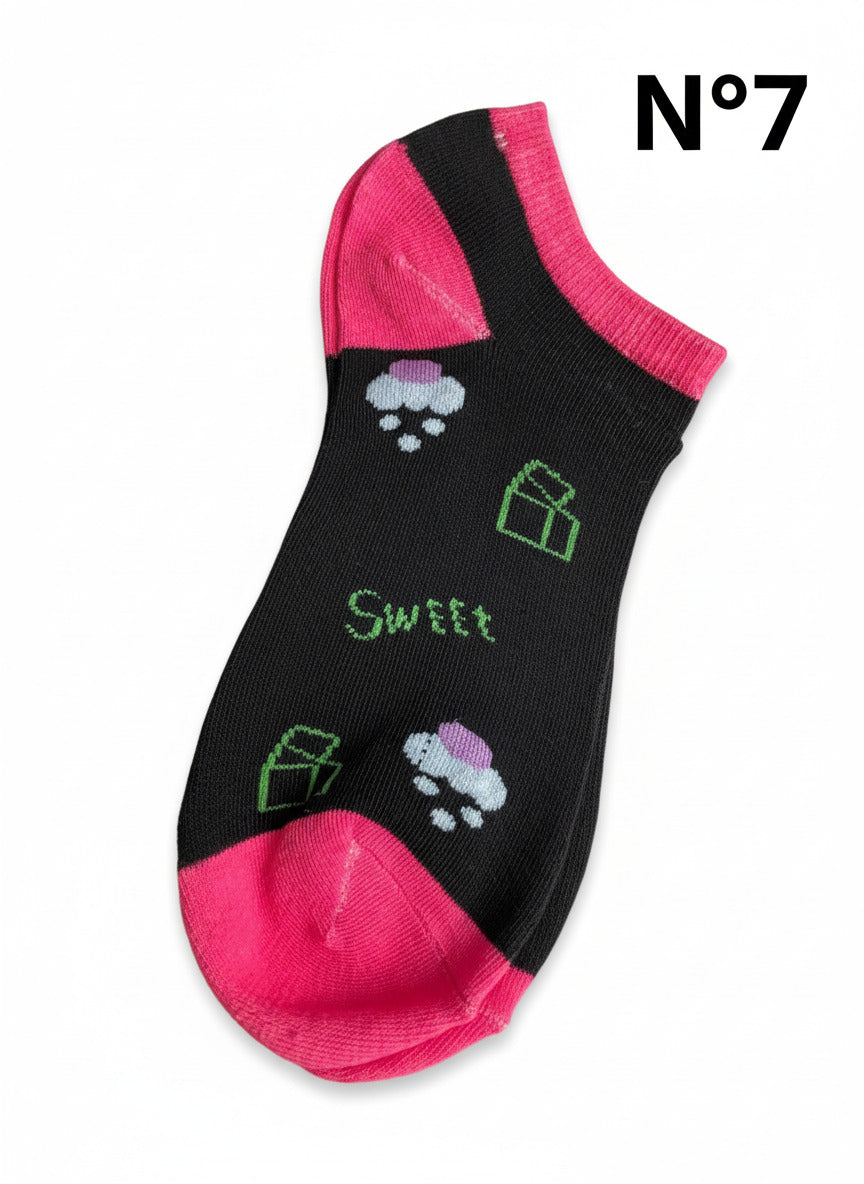 Chaussettes courtes colorées différents modèles