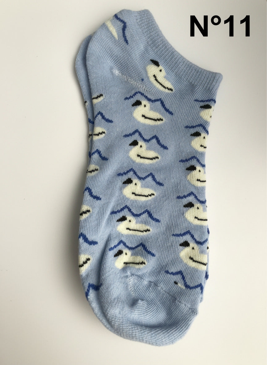 Chaussettes courtes colorées différents modèles