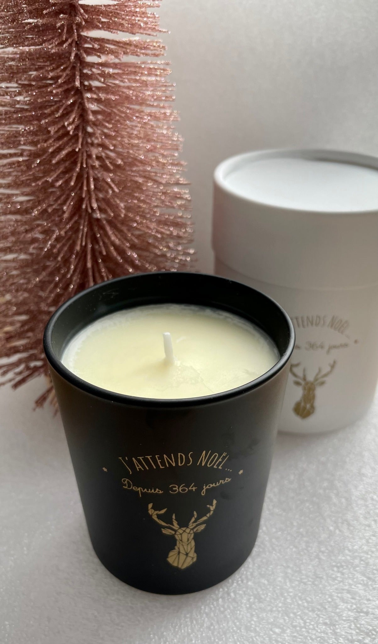 Bougie artisanale j'attends Noël depuis 364 jours