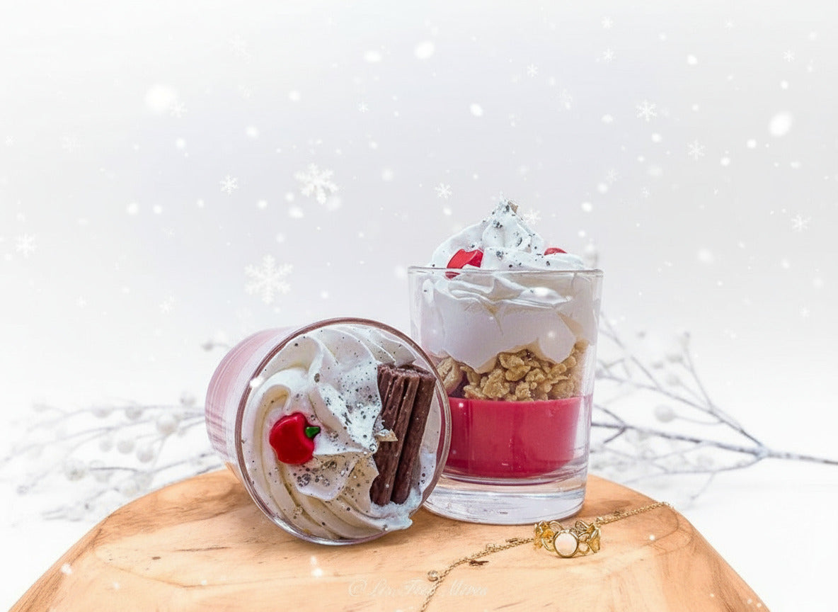 Bougie et son bijoux caché de Noël artisanale