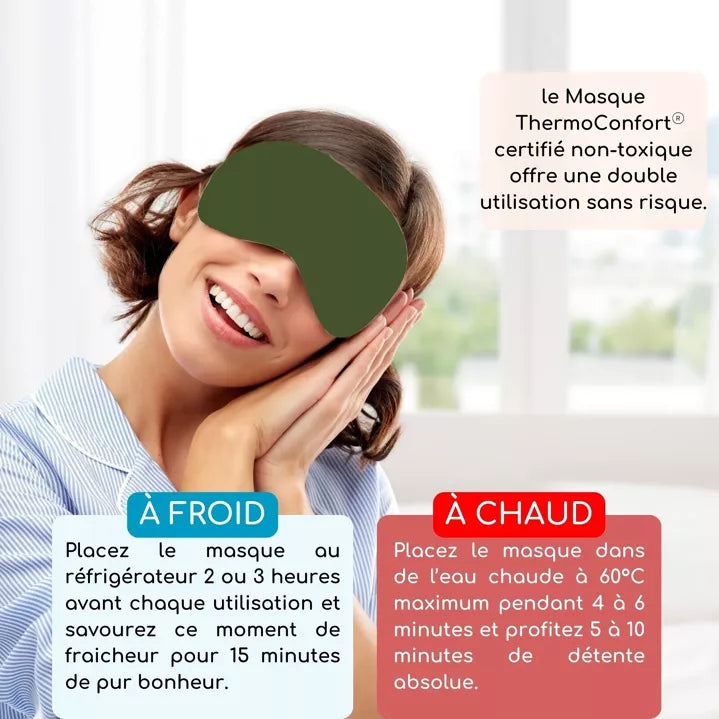 Gua Sha Masseur Visage en Jade Vert et Masque Yeux Thermothérapie