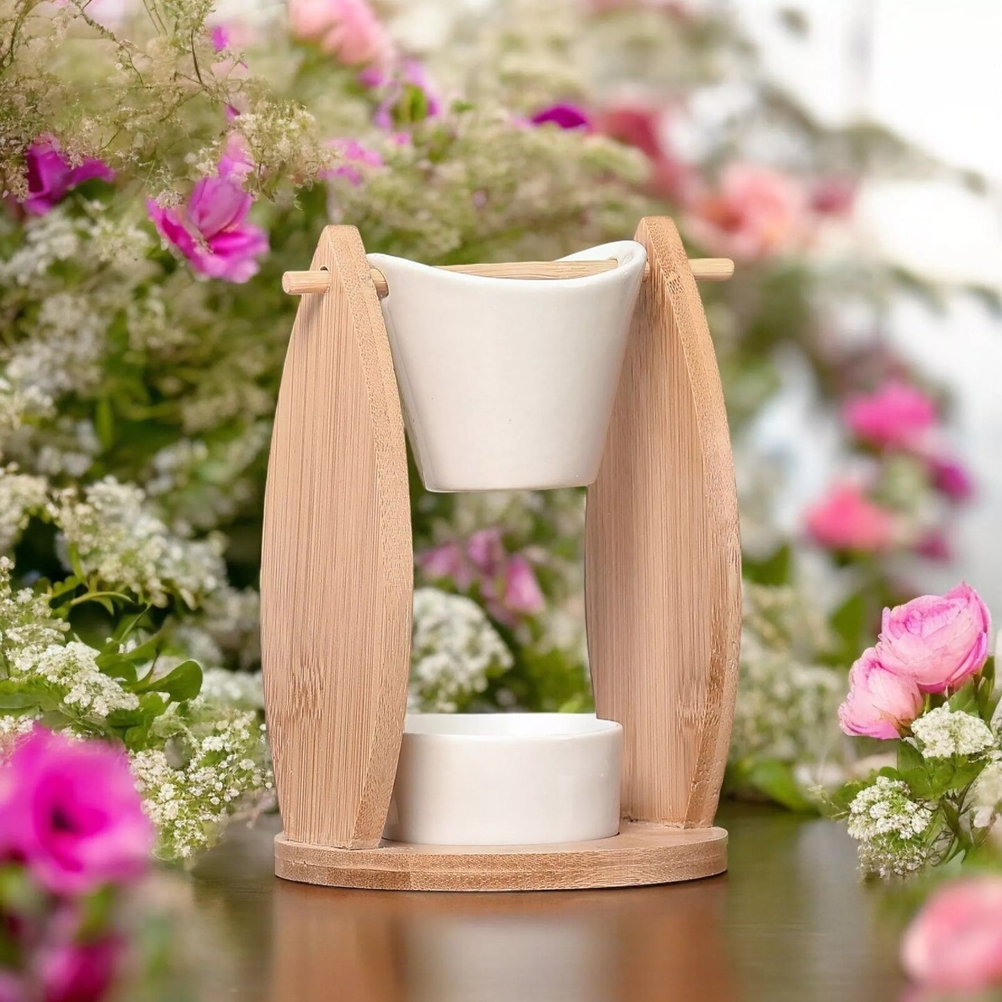 Brûle parfum bois et céramique