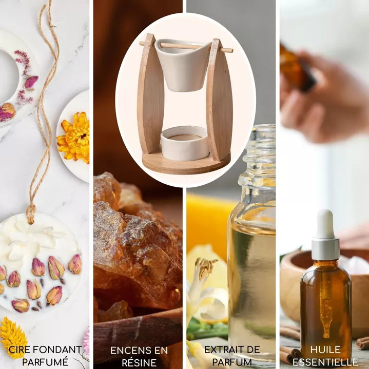 Brûle parfum bois et céramique