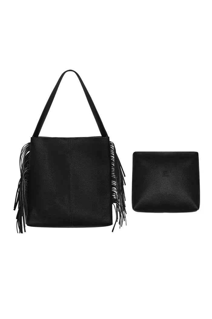 Tasche und Tasche mit Fransen