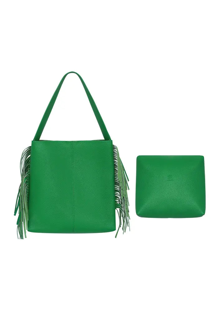 Tasche und Tasche mit Fransen