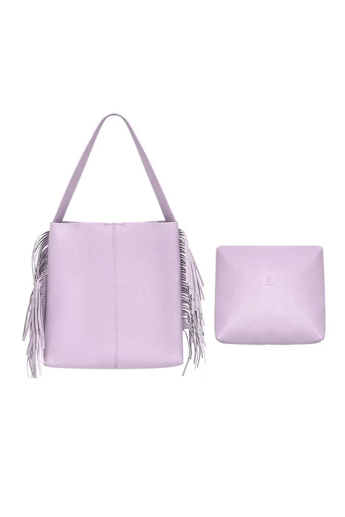 Tasche und Tasche mit Fransen