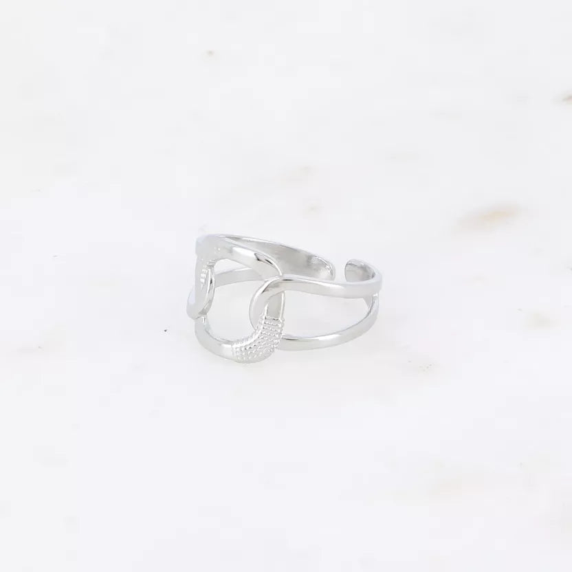 Bague anneau effet maille texturée Bohm Paris