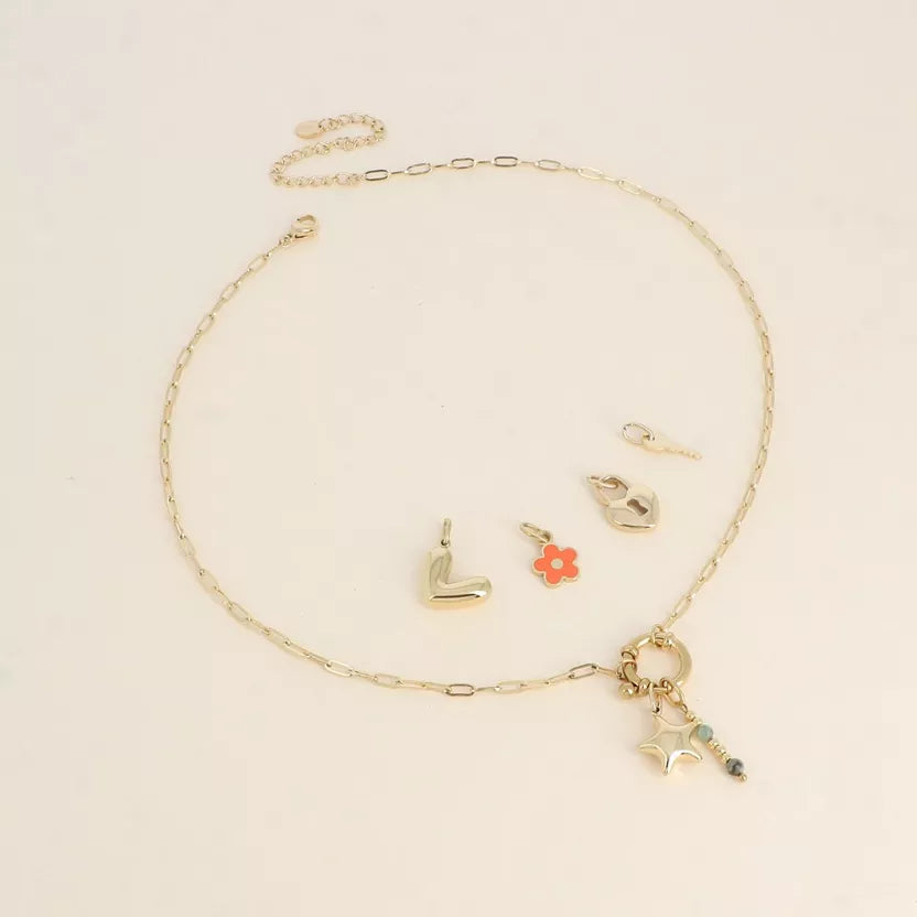 Cartelette WITH LOVE collier et 6 charms  Bohm Paris