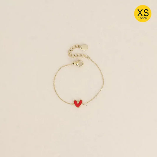 Bracelet XS coeur en émail  Bohm Paris