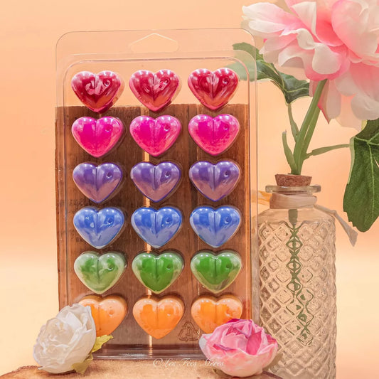 Coffret de 18 fondants parfumés en forme de coeur