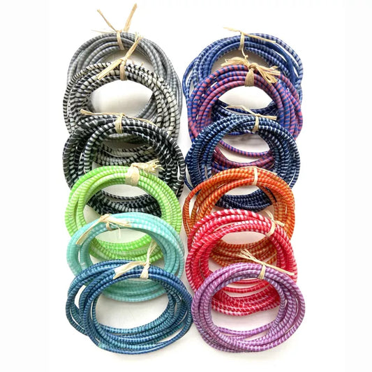 Bracelets "Rythmes Africains" en Plastique Recyclé - Commerce Équitable du Mali