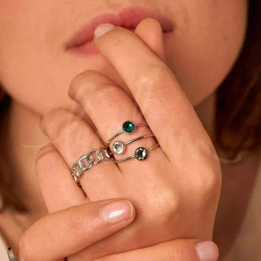 Bague fine Ally ornée de cristaux de Swarovski Bohm Paris