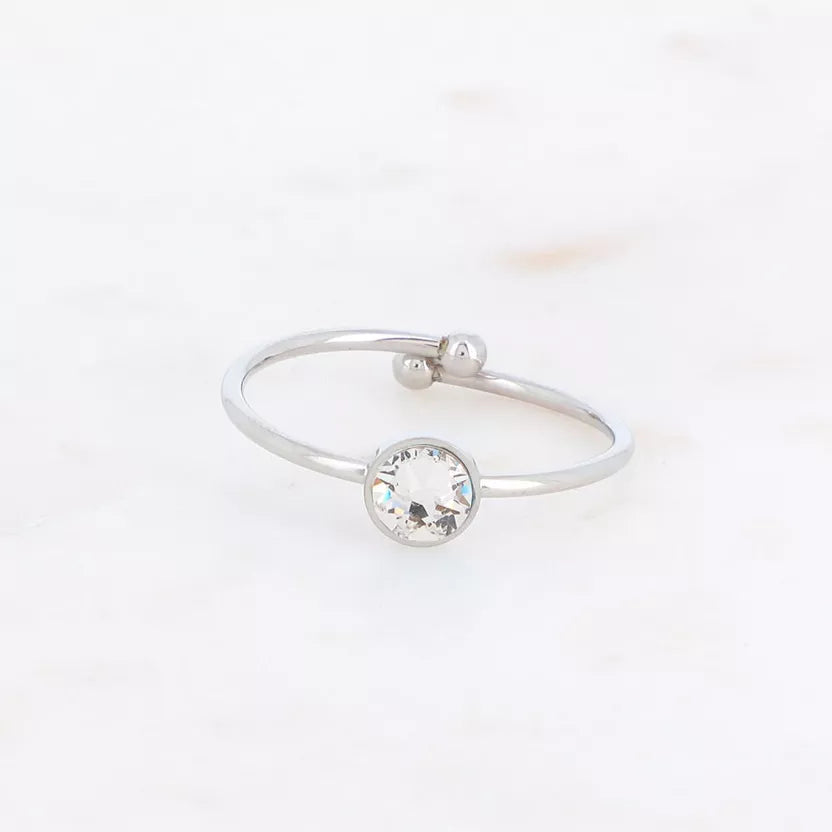Bague fine Ally ornée de cristaux de Swarovski Bohm Paris