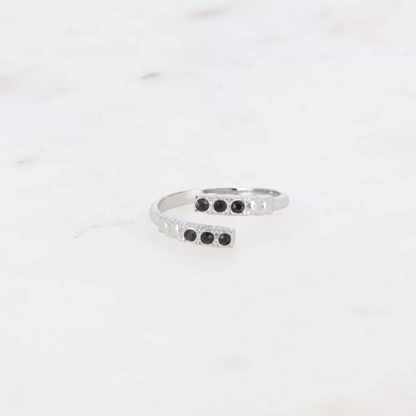 Bague ouverte avec oxyde de zirconium Bohm Paris