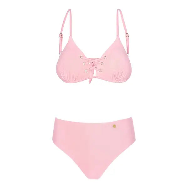 Bikini "Ondes Estivales" avec Laçage & Détail Chic - Brillez au Soleil !