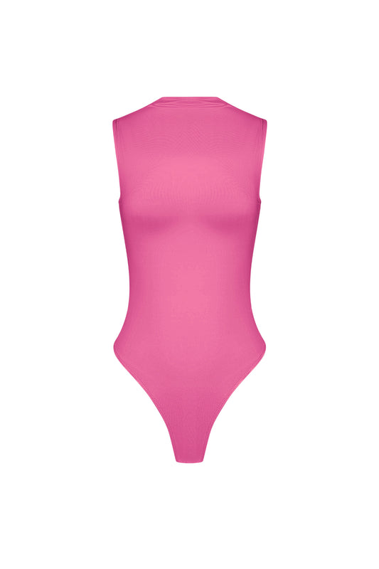 Maille Élastique Body Femme Col Montant Design Minimaliste
