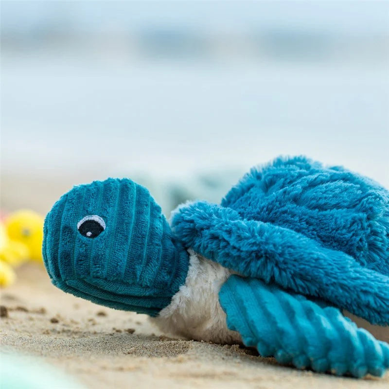Peluche tortue Sauvenou maman et son bébé bleu - Les Ptipotos