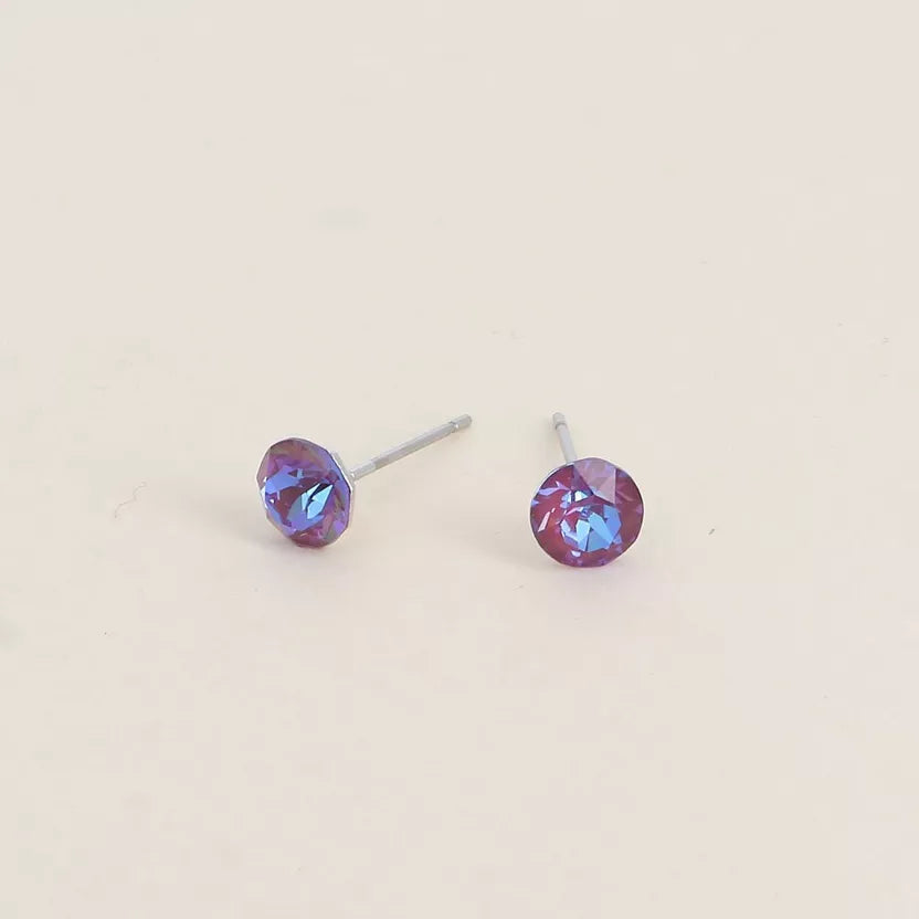 Boucles puces ornées de cristaux Swarovski Bohm Paris