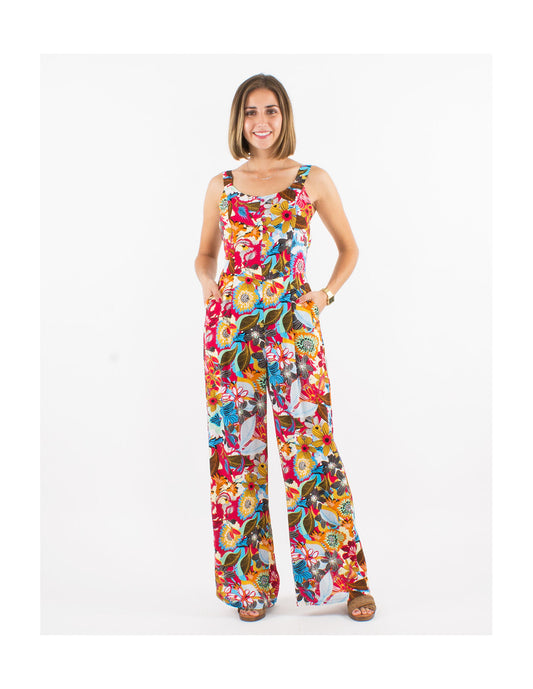 Combinaison pantalon hippie avec dos nu