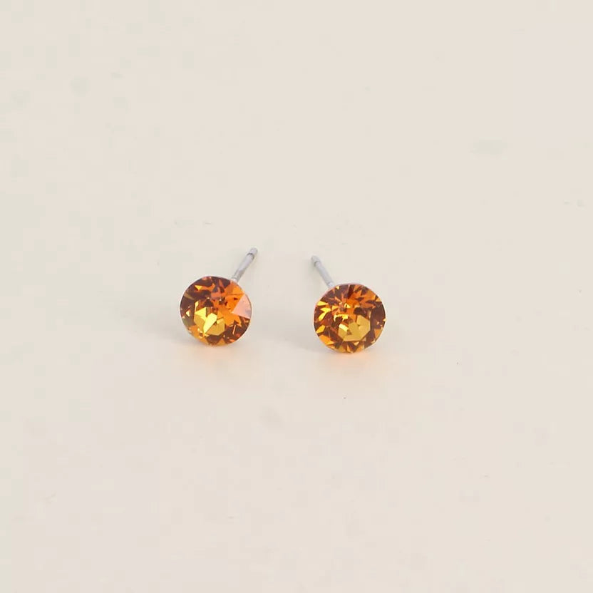Boucles puces ornées de cristaux Swarovski Bohm Paris