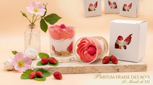 Bougie gourmande artisanale fraise des bois  100% végétale  Notre best of !!!