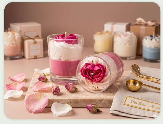 Bougie gourmande artisanale Jasmin passion 100% végétale
