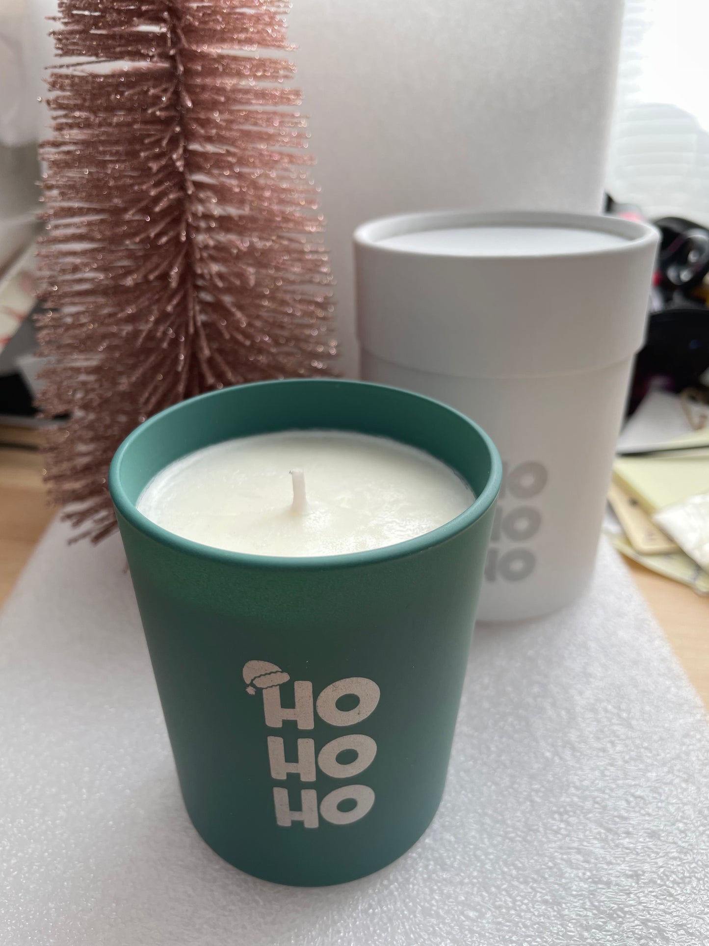 Bougie artisanale HO HO HO