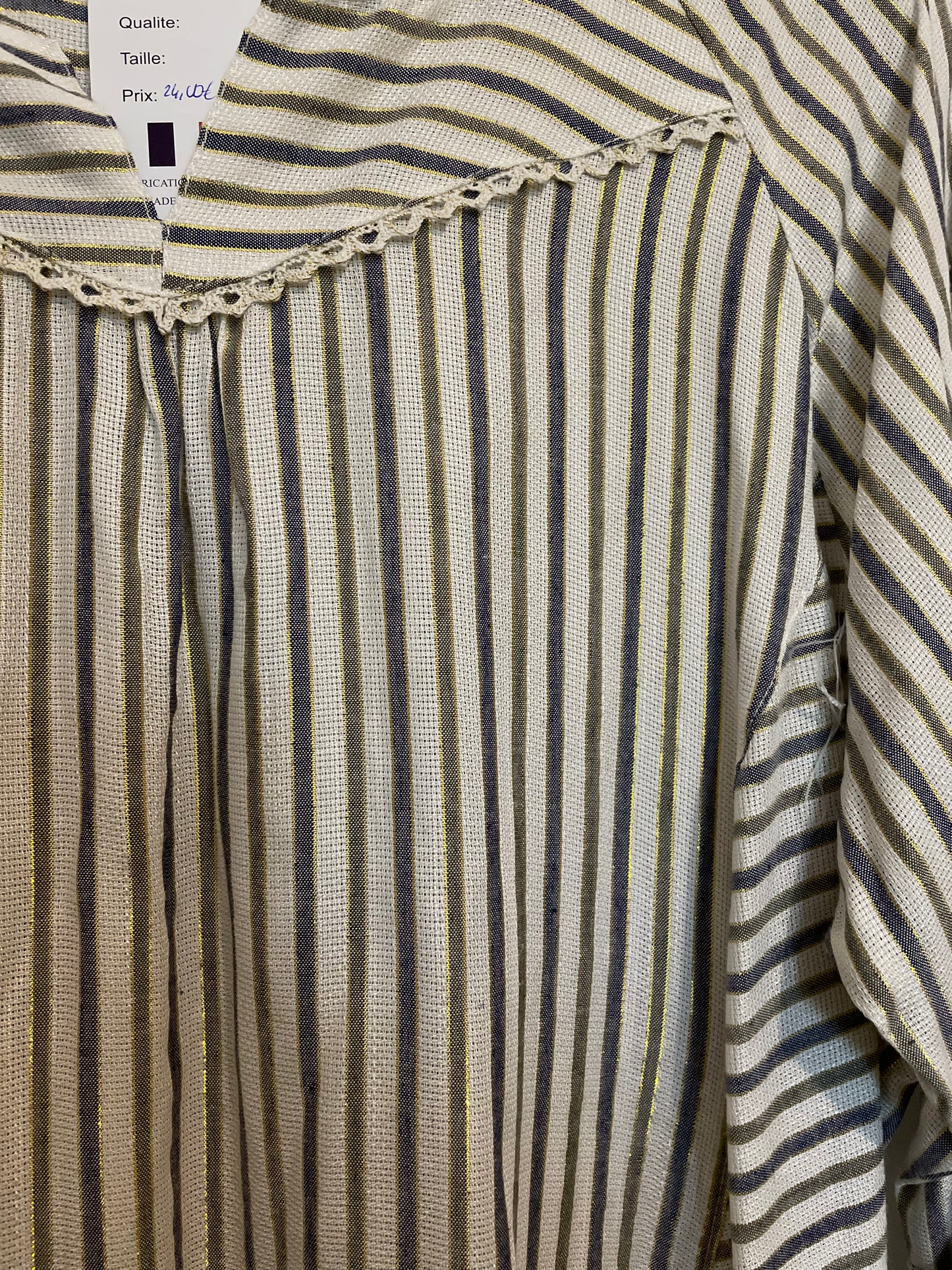 Tunique viscose et lin de fabrication Française