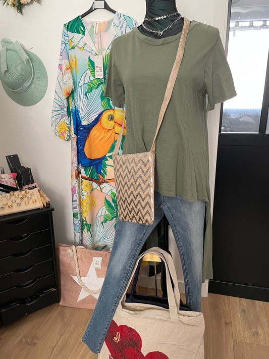 Tee-shirt asymétrique long