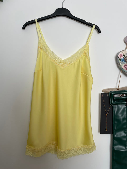 Caraco dentelle jaune