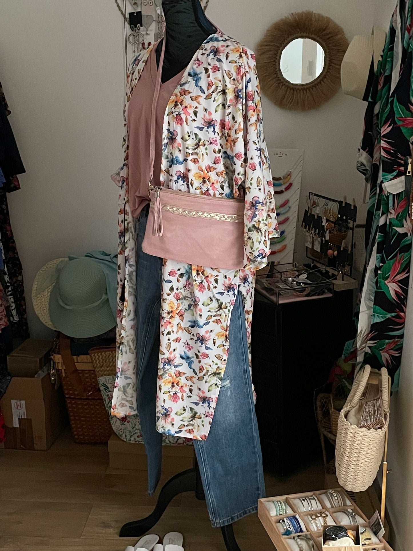 Kimono long en soie