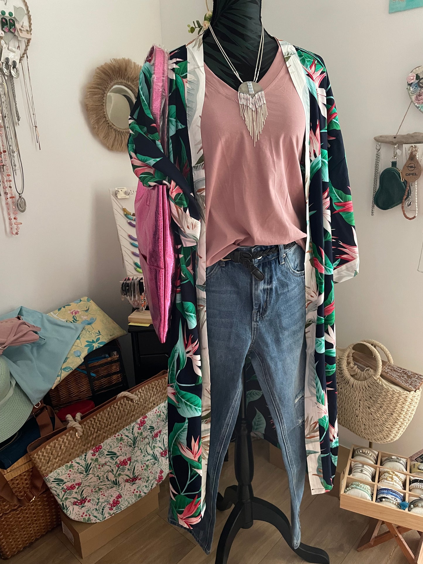 Kimono long en soie