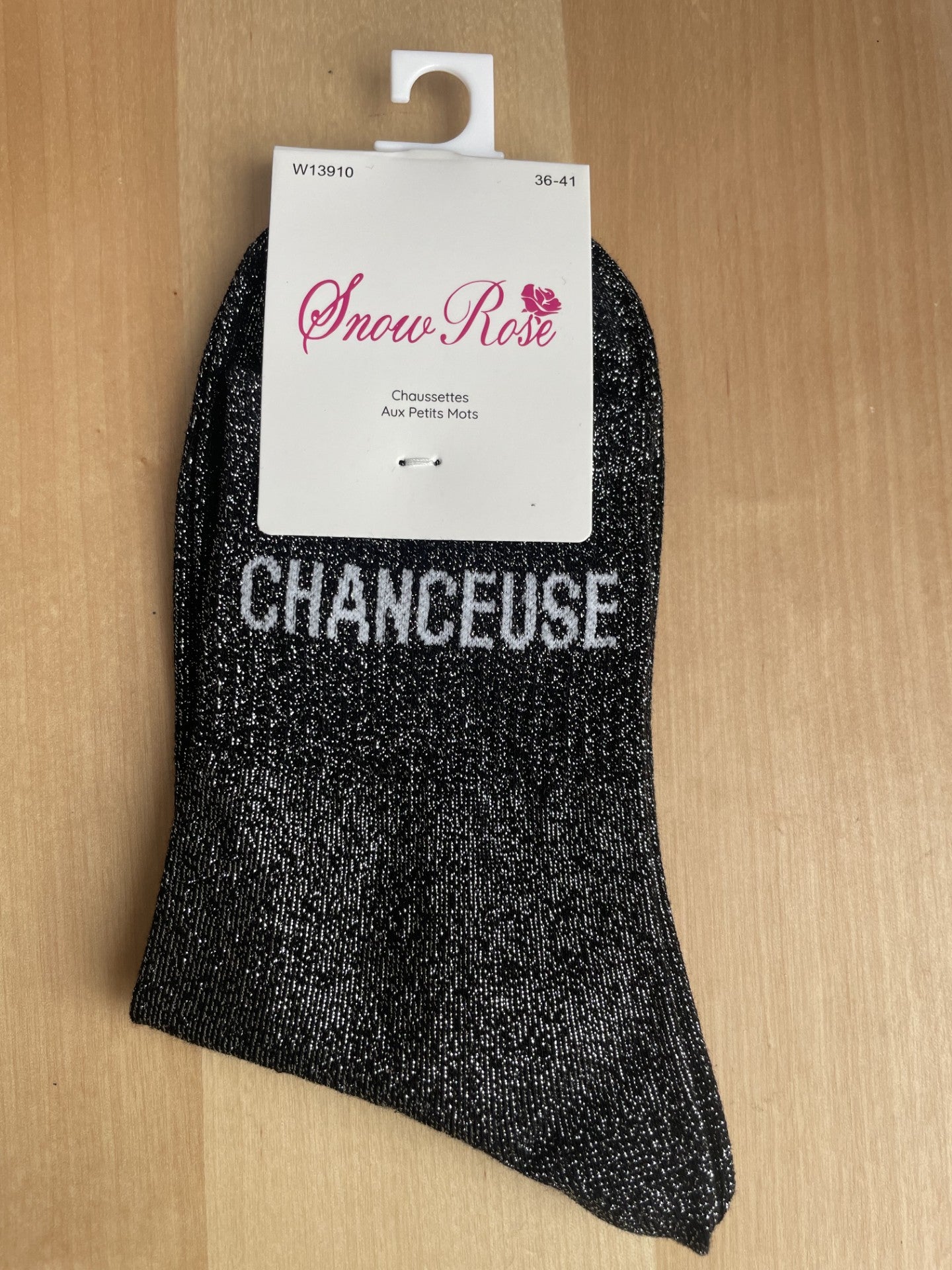 Chaussettes brillantes "CHANCEUSE"