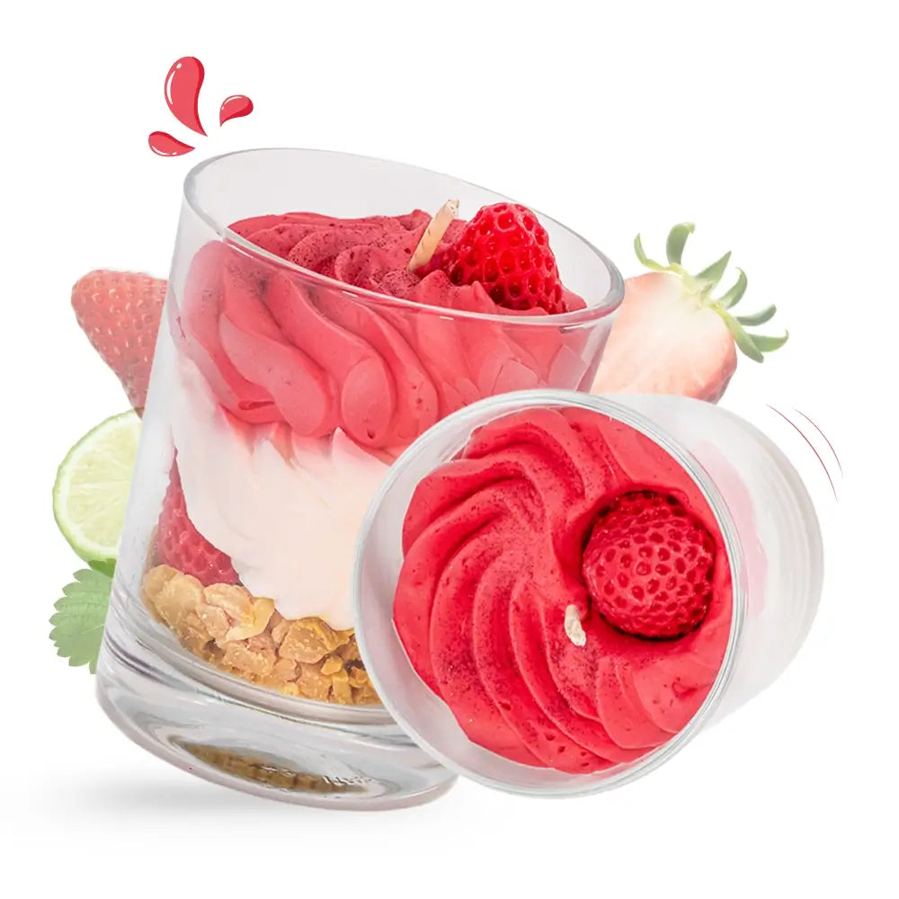 Bougie gourmande artisanale fraise des bois  100% végétale  Notre best of !!!