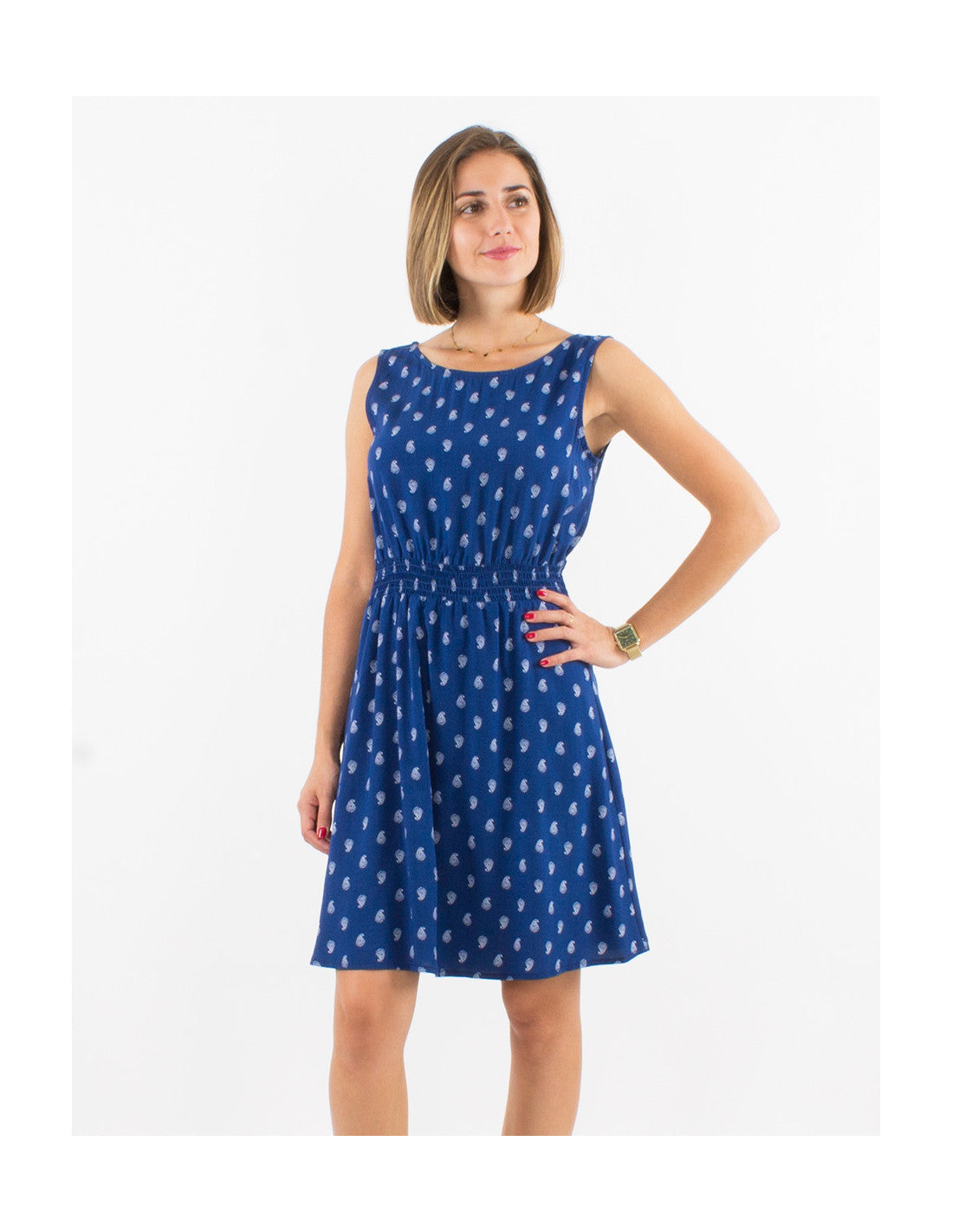 Robe courte viscose à motifs cachemire Coline