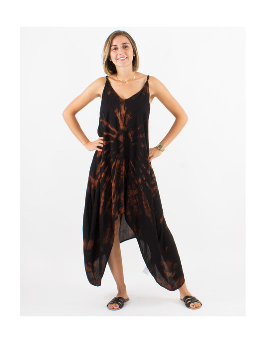 Robe de plage asymétrique Tie and Dye