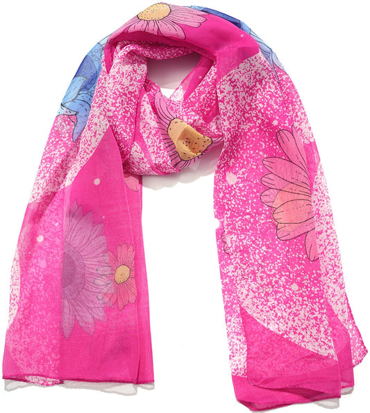 Foulard grosses fleurs