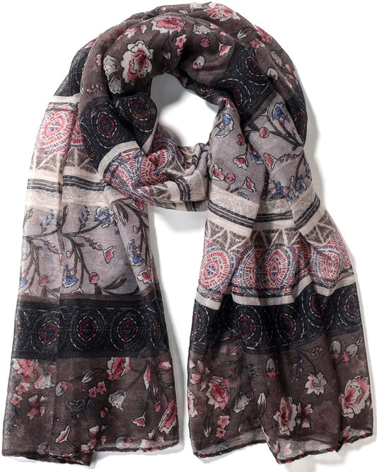 Foulard imprimé noir