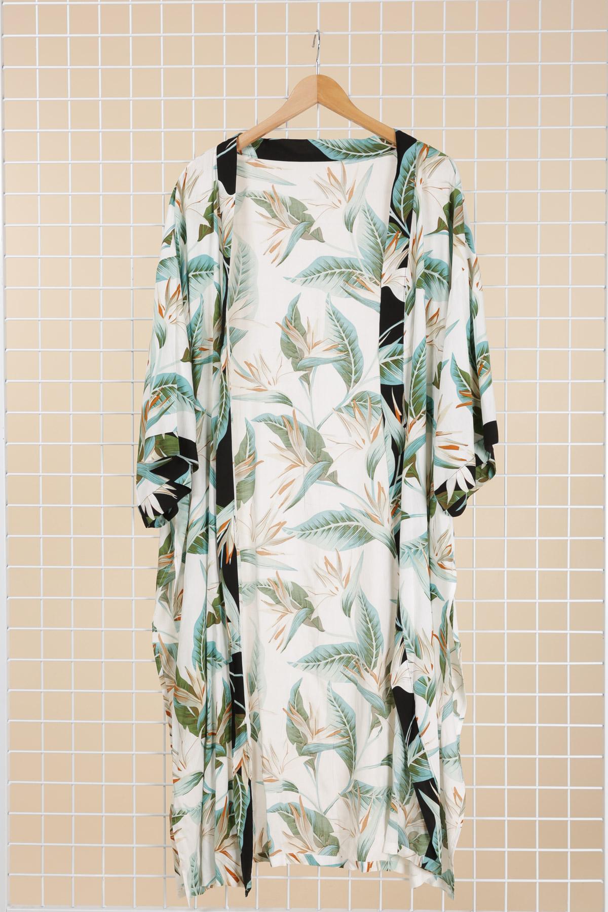 Kimono long en soie
