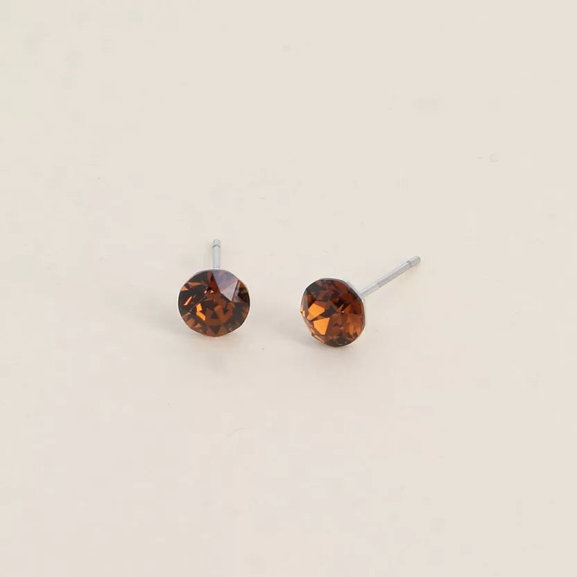 Boucles puces ornées de cristaux Swarovski Bohm Paris